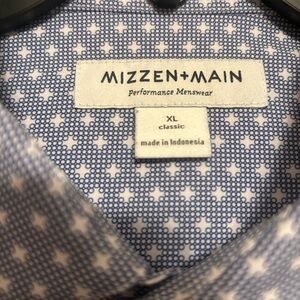 Mizzen+Main Navy and White Geometric Men's Shirt